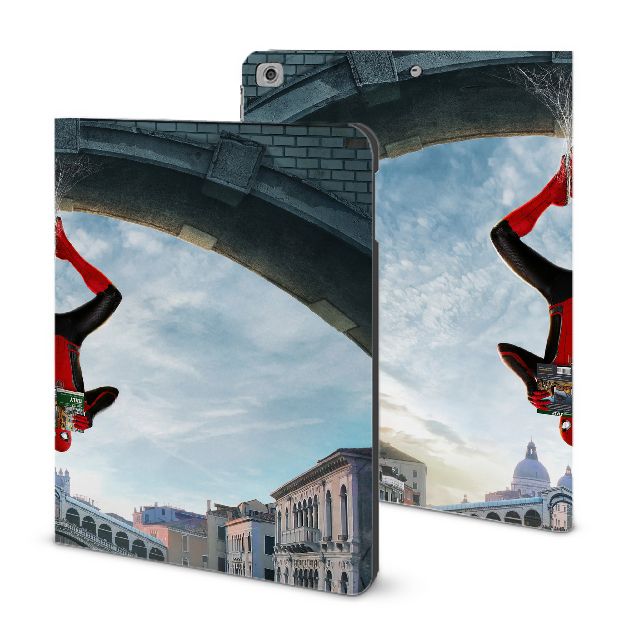 （画像用） Spider Man スパイダーマン IPad ケース ブック型 PUレザー TPU 耐衝撃 軽量 薄型 ペン収納なし 全面保護 IPad 各モデル対応